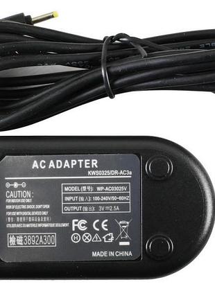 Сетевой адаптер питания (блок питания) panasonic vsk-0325 (dr-ac3a/kws0325 ).