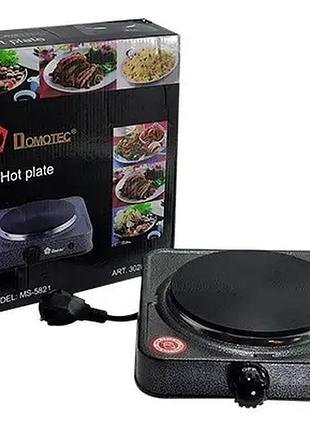 Дисковая плита domotec ms-5821 (1000 вт) на одну комфорку настольная