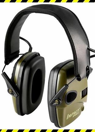 Навушники активні тактичні howard leight impact sport олива (r-01526) сша