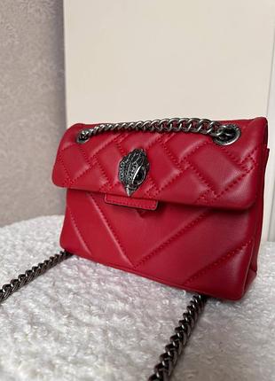 Красная коктейльная кожаная сумка kurt geiger kensington оригинал