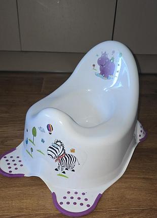 Горшик анатомічний дитячий keeeper deluxe hippo, білий