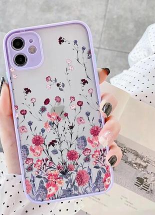 Чехол панель для apple iphone 13 alitek цветы 3