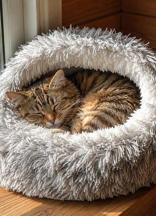 Лежанка для любимцев кошек и собак мелких пород 44 см pet sleeping bag спальный мешок для кота лежак-пуф
