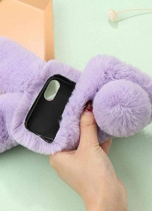 Чехол панель для apple iphone 7 plus / 8 plus alitek зайчик лиловый 3