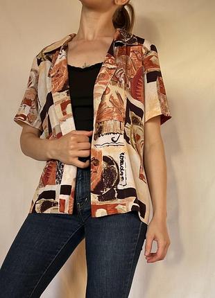 Вінтажна сорочка retro abstract shirt t3