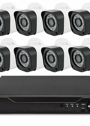 Набір на 8 камер dvr kit 945 8ch gibrid / комплект відеоспостереження з 8 wi-fi камер + реєстратор