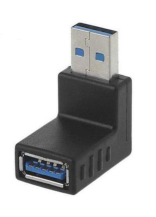 Угловой переходник адаптер usb 3.0 male - usb female alitek вниз down