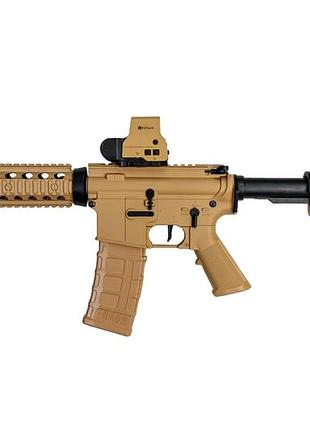 Игрушечный автомат гель бластер на орбизах m4a1 бежевый