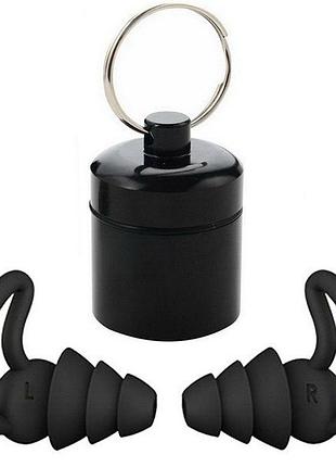 Беруши для стрельбы пассивные тактические shooter plugz black 3 flange