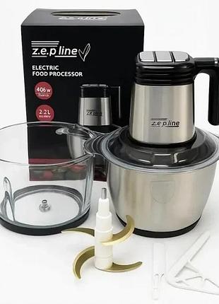 Измельчитель кухонный zepline zp‐00219, 3000 вт, 2 чаши 3.2 л