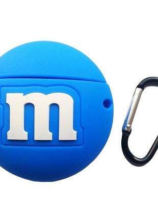 Чехол для наушников apple airpods pro alitek m&m's blue (эм-эн-эмс) + карабин