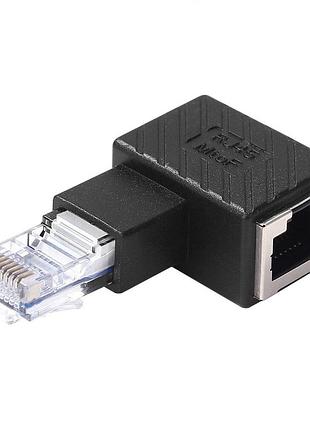 Адаптер переходник соединитель lan rj45 (папа) - rj45 (мама), left