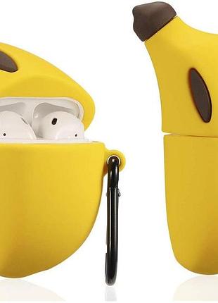 Чехол / case для наушников apple airpods alitek банан + карабин (88739)