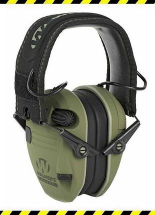 Наушники для стрельбы активные тактические walker's razor patriot green original (сша)