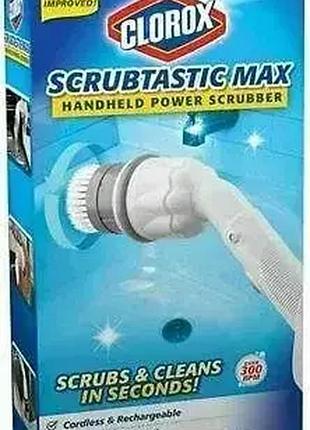 Электрическая щетка для влажной уборки clorox scrubtastic универсальная