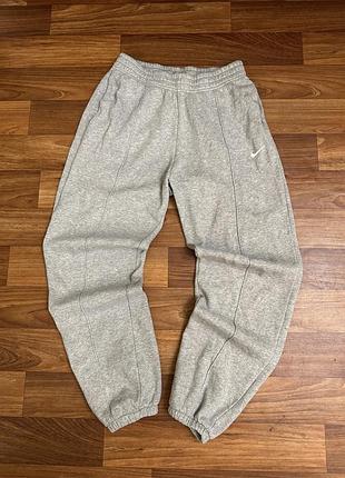 Чоловічі штани nike, розмір m, сірі, фліс