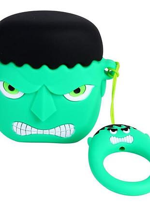 Чохол для apple airpods alitek халк (hulk) + тримач на палець