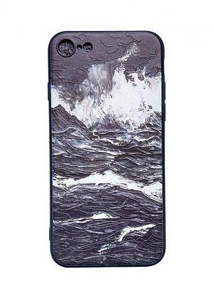 Панель чохол для apple iphone 7, 8 і se 2020 alitek art море ч/б 2