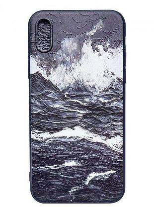 Чохол панель для apple iphone x, xs alitek art море ч/б 3