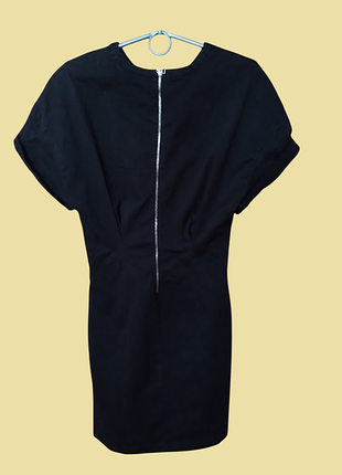 Лаконичное черное платье-мини zara basic z1975 denim 2