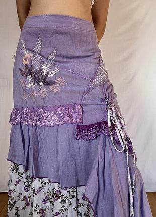 Purple boho maxi — savage culture т3  savage culture асиметрична бохо-спідниця максі