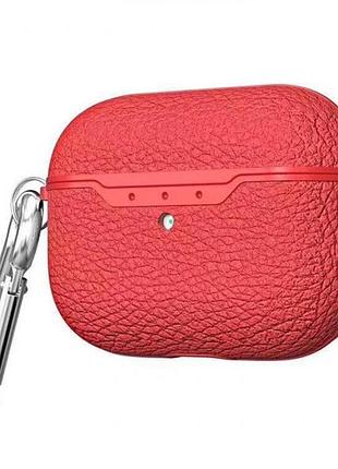 Чехол кейс для наушников apple airpods pro alitek granular красный + карабин