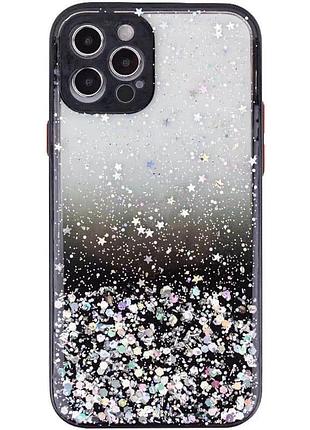 Чохол із блискітками та захистом камери для apple iphone 14 black