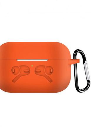 Чохол + карабін для навушників apple airpods pro alitek logo orange