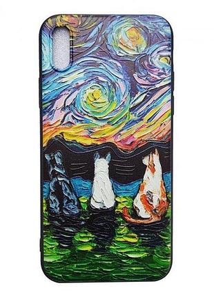 Чохол панель для apple iphone x, xs alitek art котики