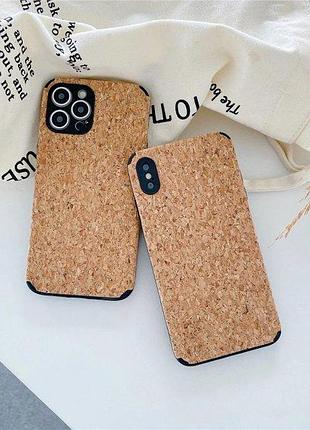 Чехол панель для apple iphone 13 pro alitek пробковое дерево brown/black 6