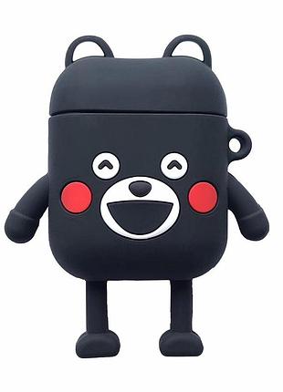 Чехол футляр для apple airpods alitek kumamon (кумамон) + карабин (88693)