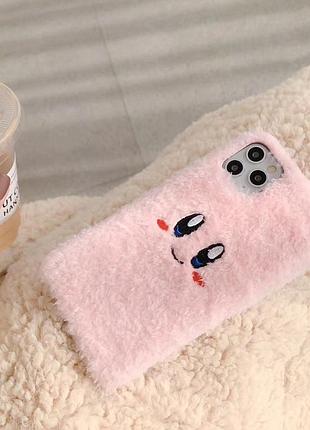 Чохол/ панель alitek для apple iphone айфон 11 pink eyes (плюш)