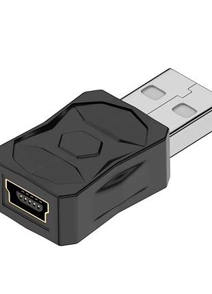 Перехідник адаптер usb male — mini usb female 480mbps 5v2a alitek new style