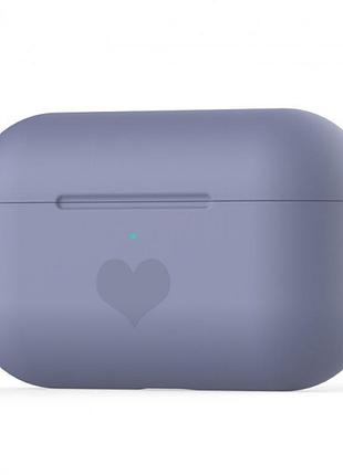 Чохол для навушників apple airpods pro alitek heart lavender-grey