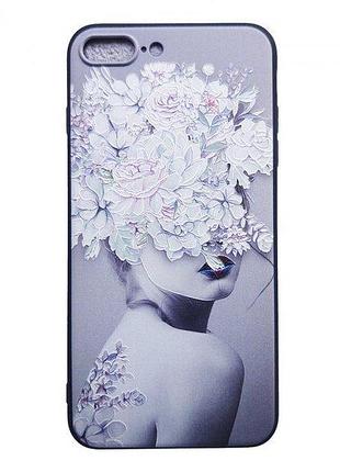 Чехол для apple iphone 7 plus / 8 plus alitek девушка с цветами
