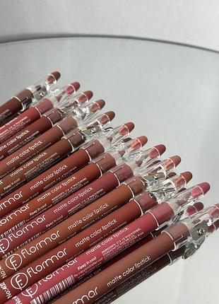Набір матових олівців для губ помада-олівець flormar matte color lipstick