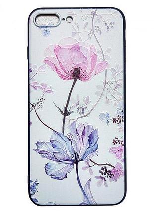 Чехол панель для apple iphone 7 plus и 8 plus alitek цветок violet/pink 4