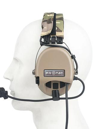 Активные наушники с микрофоном protac vii military tan -sordin style-