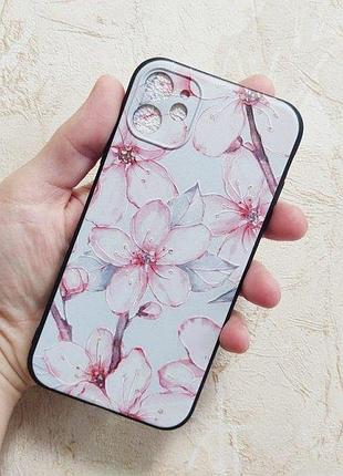 Чехол панель для apple iphone 13 alitek розовый цветок 4