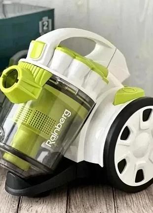 Пилосос з турбощіткою rainberg rb-651 2500w контейнерний пилосос циклонного типу