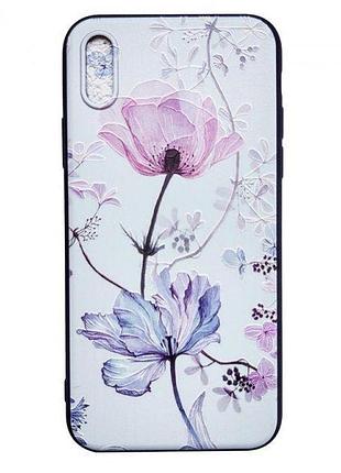 Панель чохол для apple iphone x, xs alitek квітка violet/pink