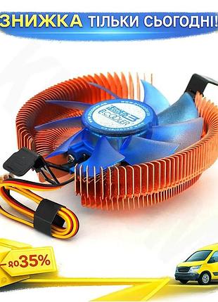 Ku процесорний кулер pccooler universal fit для intel lga 115x 775 amd am2 3-pin охолодження вентилято uni2l_k