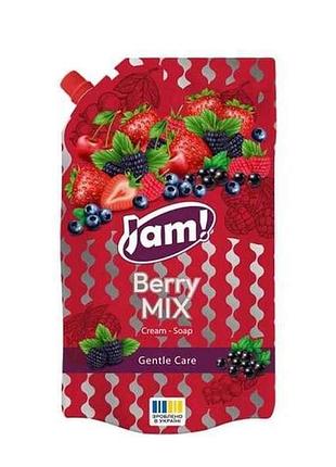 Крем-мило рідке 900мл дой-пак berry mix з гліцерином тм jam 7копійок