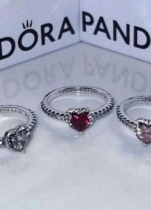 Каблучка pandora різних кольорів💍