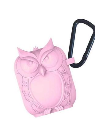 Чохол футляр + карабін для apple airpods alitek совонька pink