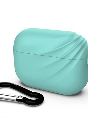Чохол для навушників apple airpods pro alitek wave бірюзовий + карабін