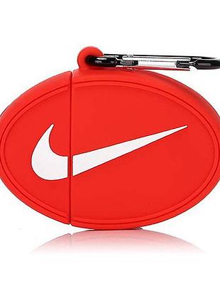 Чехол для наушников apple airpods alitek premium logo red + карабин