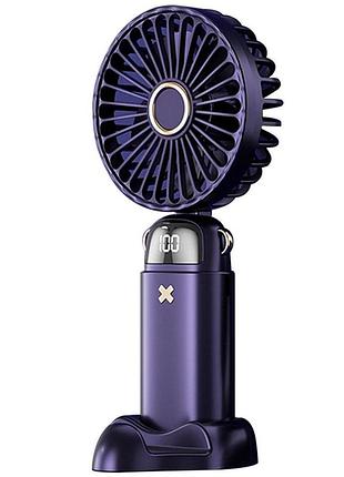 Вентилятор міні з підставкою для телефону та дисплеєм mini fan n15
