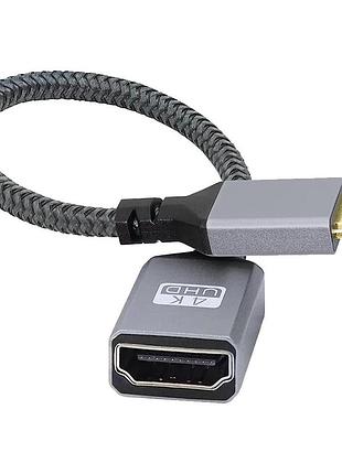 Кабель переходник 4к 60hz mini-hdmi - hdmi (m/f), 20 см (прямой)