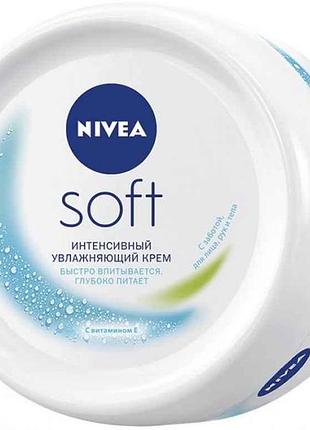 Крем для обличчя інтенсивне зволоження soft бан. 100мл тм nivea 7 копійок